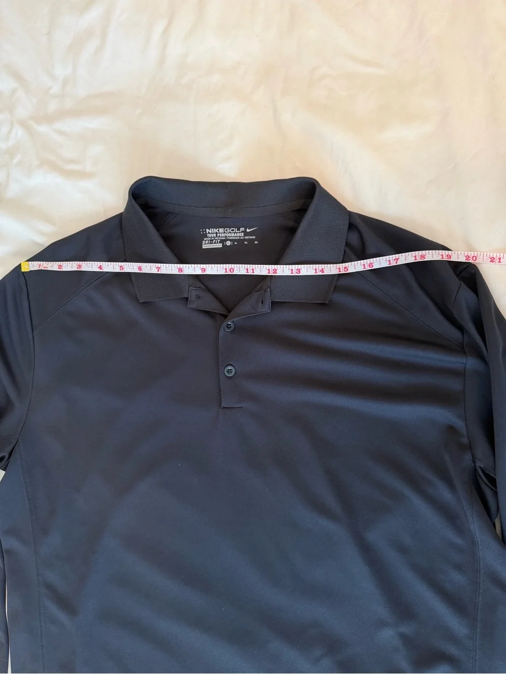 NIKE GOLF TOUR PERFORMANCE MEN'S BLACK LONG SLEEVE POLO SHIRT/SIZE XL